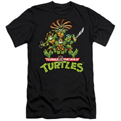 Teenage Mutant Ninja Turtles Manga Turtles Men's Ultra-Soft 30/1 Cotton Slim Short-Sleeve T-Shirt