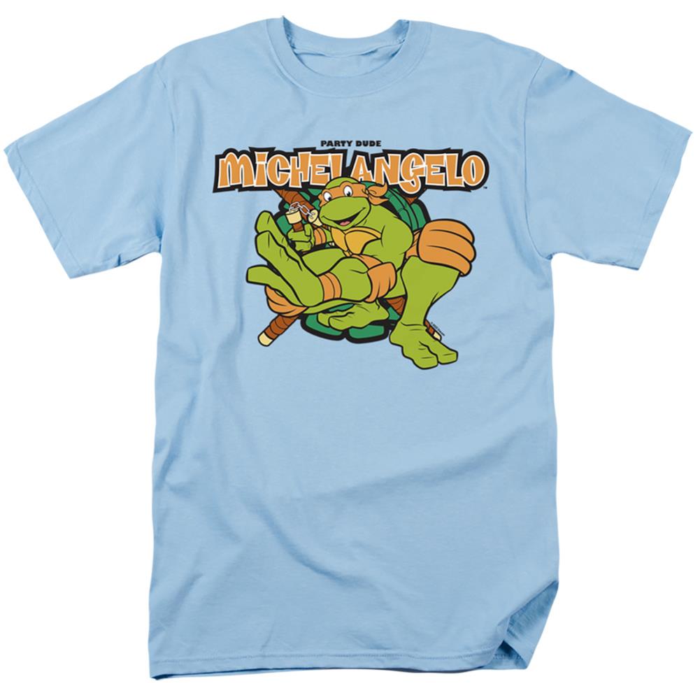 Teenage Mutant Ninja Turtles Party Dude Michelangelo Men's 18/1 Cotton Short-Sleeve T-Shirt