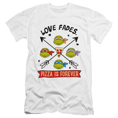 Teenage Mutant Ninja Turtles Pizza Is Forever Men's Ultra-Soft 30/1 Cotton Slim Short-Sleeve T-Shirt