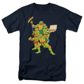 Teenage Mutant Ninja Turtles Pizza Party Men's 18/1 Cotton Short-Sleeve T-Shirt