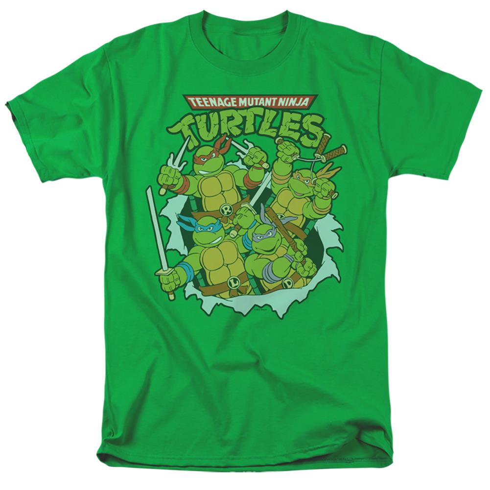 Teenage Mutant Ninja Turtles Retro Group Men's 18/1 Cotton Short-Sleeve T-Shirt