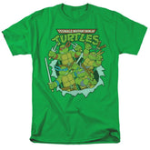 Teenage Mutant Ninja Turtles Retro Group Men's 18/1 Cotton Short-Sleeve T-Shirt