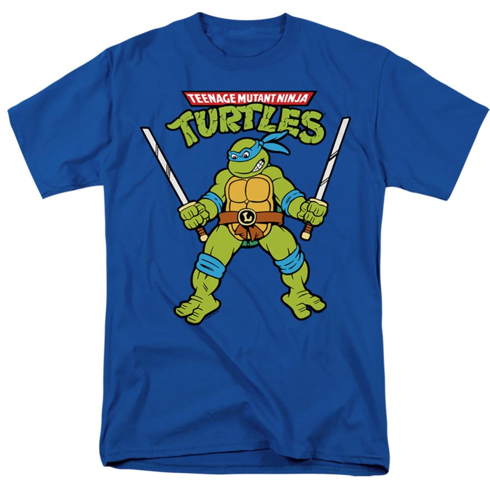 Teenage Mutant Ninja Turtles Retro Leo Men's 18/1 Cotton Short-Sleeve T-Shirt
