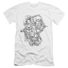 Teenage Mutant Ninja Turtles Shinobis Men's Ultra-Soft 30/1 Cotton Slim Short-Sleeve T-Shirt