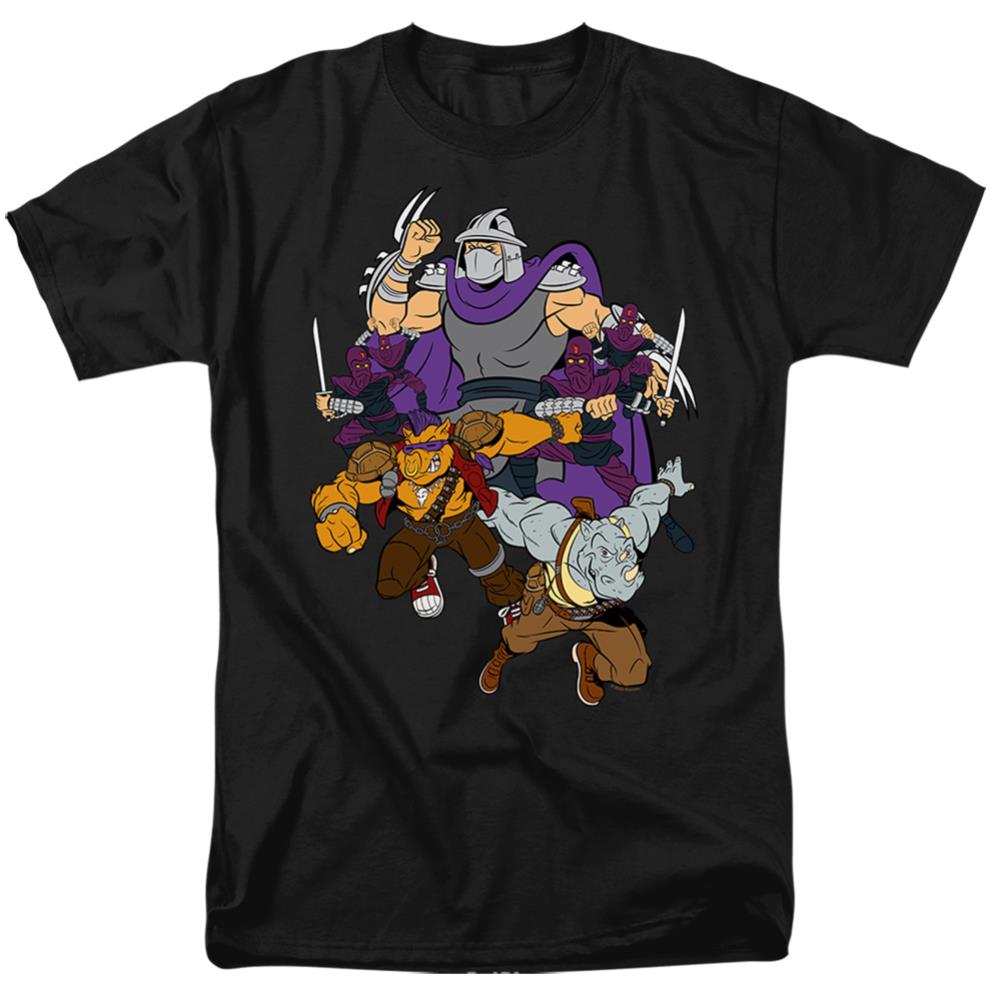 Teenage Mutant Ninja Turtles Shredder And Foot Clan Men's 18/1 Cotton Short-Sleeve T-Shirt