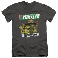 Teenage Mutant Ninja Turtles Tmnt Van Men's 30/1 Cotton Slim V-Neck T-Shirt