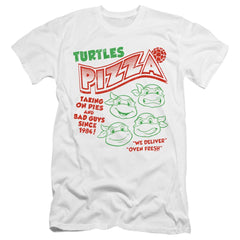 Teenage Mutant Ninja Turtles Turtles Pizza Men's Ultra-Soft 30/1 Cotton Slim Short-Sleeve T-Shirt