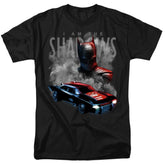 The Batman (2022) Batman And Batmobile Men's 18/1 Cotton SS T