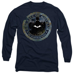 The Batman (2022) Gotham Seal Men's 18/1 Cotton LS T