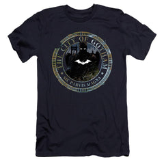 The Batman (2022) Gotham Seal Men's Ultra-Soft 30/1 Cotton Slim SS T
