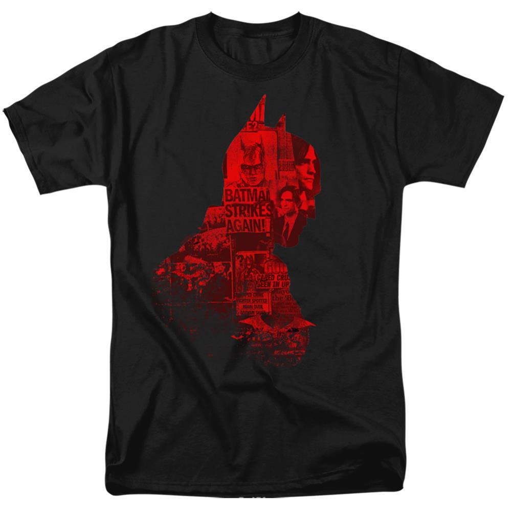The Batman (2022) News Silhouette Men's 18/1 Cotton SS T