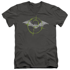 The Batman (2022) Scribbles Bat Logo Men's 30/1 Cotton Slim V-Neck T