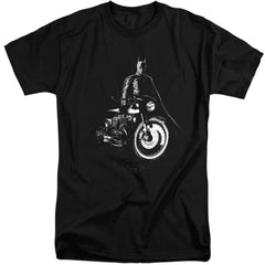 The Batman And His Motorcycle Men's 18/1 Tall Cotton SS T