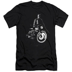 The Batman And His Motorcycle Men's Ultra-Soft 30/1 Cotton Slim SS T