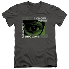 The Batman Become The Riddler Men's 30/1 Cotton Slim V-Neck T