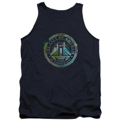 The Batman City Of Gotham Men's 18/1 Cotton Tank Top