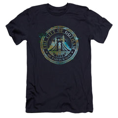 The Batman City Of Gotham Men's Ultra-Soft 30/1 Cotton Slim SS T