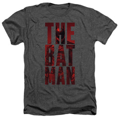 The Batman Crimson Crusader Men's 30/1 Heather 60 40 Poly SS T