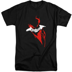 The Batman Hand Drawn Silhouette Men's 18/1 Tall Cotton SS T
