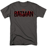 The Batman Logo With Red Bat Men's 18/1 Cotton SS T