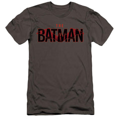 The Batman Logo With Red Bat Men's Ultra-Soft 30/1 Cotton Slim SS T