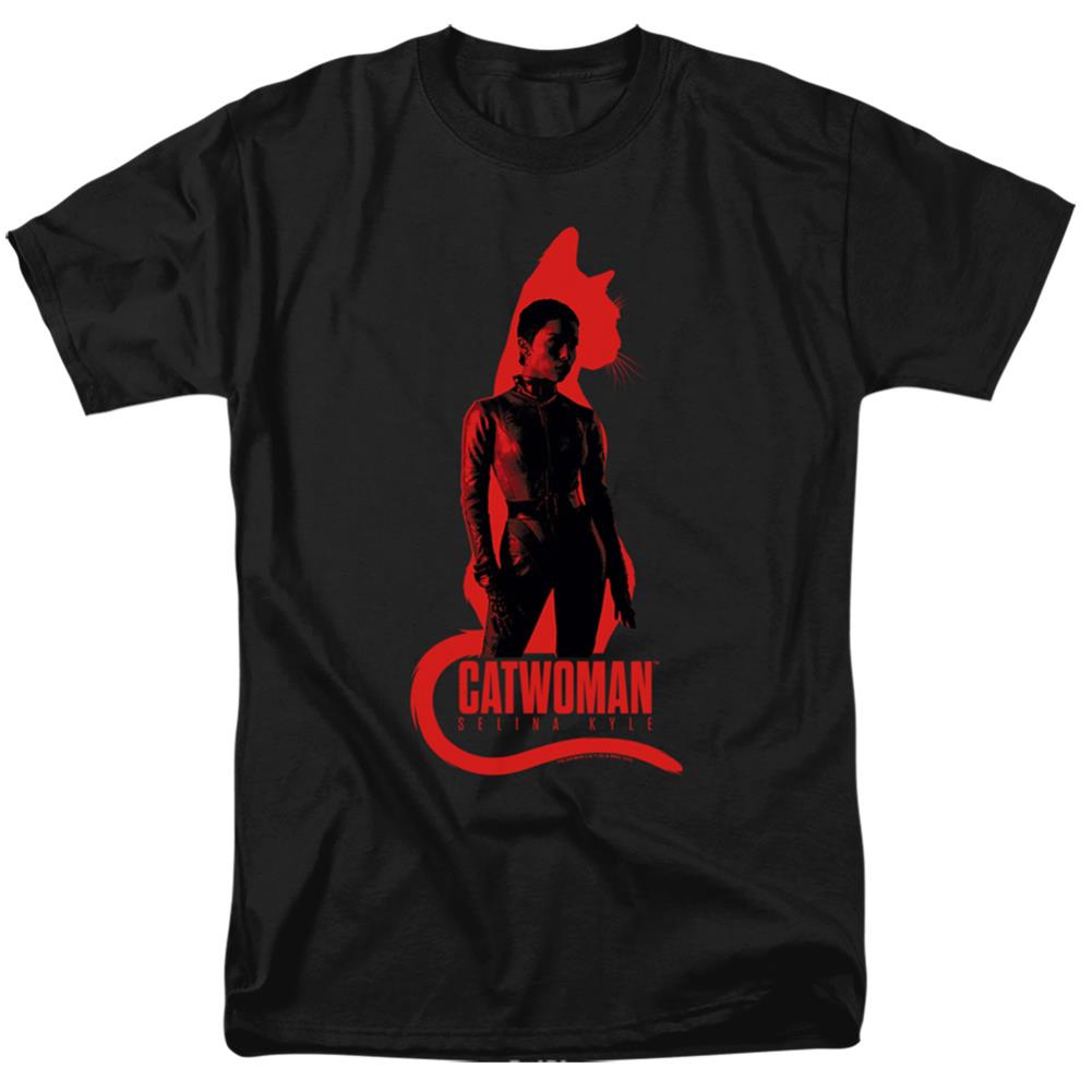 The Batman Selina Kyle Cat Silhouette Men's 18/1 Cotton SS T