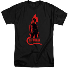 The Batman Selina Kyle Cat Silhouette Men's 18/1 Tall Cotton SS T