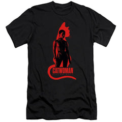 The Batman Selina Kyle Cat Silhouette Men's Ultra-Soft 30/1 Cotton Slim SS T