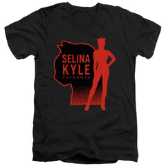 The Batman Selina Kyle Catwoman Men's 30/1 Cotton Slim V-Neck T