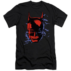 The Batman Shadowed Headshot Men's Ultra-Soft 30/1 Cotton Slim SS T