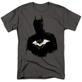 The Batman Silhouette With Riddler Logo Men's 18/1 Cotton SS T