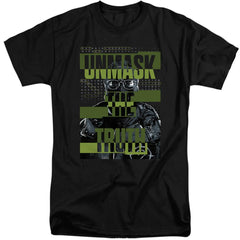 The Batman Unmask The Truth Men's 18/1 Tall Cotton SS T