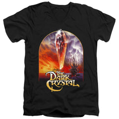 The Dark Crystal Crystal Poster Men's 30/1 Cotton Slim V-Neck T-Shirt