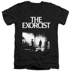 The Exorcist Poster Men's 30/1 Cotton Slim V-Neck T-Shirt