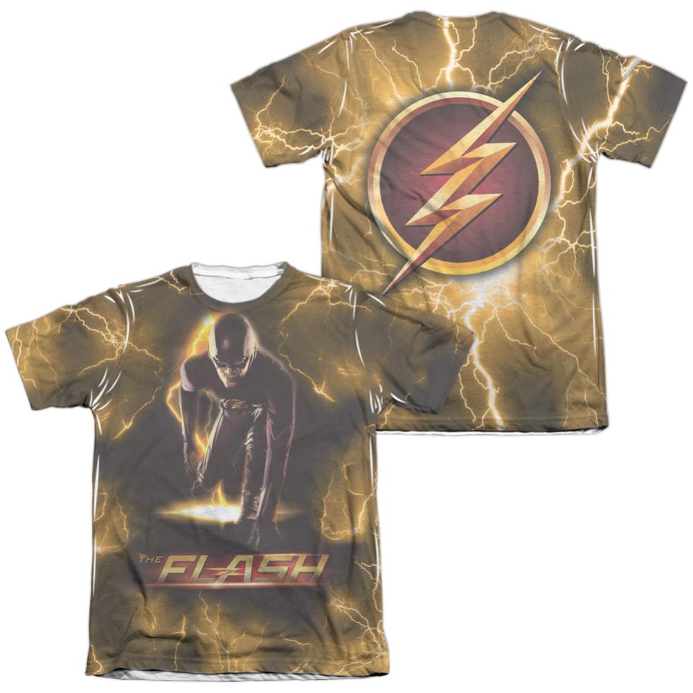 The Flash Bolt (Front/Back Print) Men's Regular Fit Poly Cotton SS T