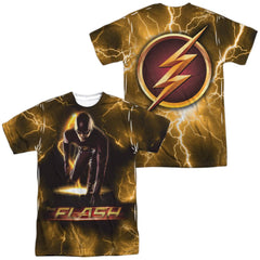 The Flash Bolt (Front/Back Print) Men's Regular Fit Polyester SS T