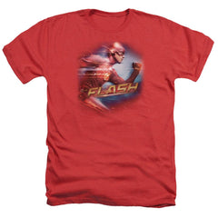 The Flash Fastest Man Men's 30/1 Heather 60 40 Poly SS T