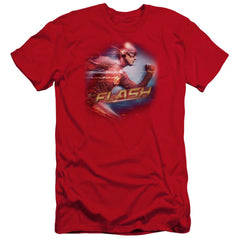 The Flash Fastest Man Men's Ultra-Soft 30/1 Cotton Slim SS T