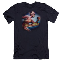 The Flash Fastest Man Men's Ultra-Soft 30/1 Cotton Slim SS T