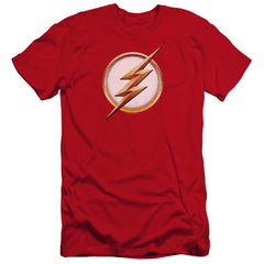 The Flash Season 4 Logo Men's Ultra-Soft 30/1 Cotton Slim SS T