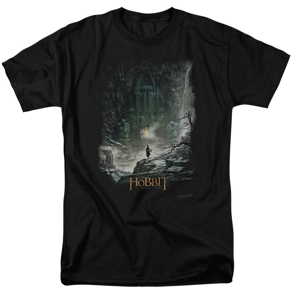 The Hobbit At Smaugs Door Men's 18/1 Cotton Short-Sleeve T-Shirt