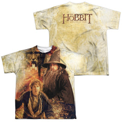 The Hobbit Bilbo And Gandalf (Front & Back Print) Youth Regular Fit Poly Short-Sleeve T-Shirt