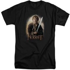 The Hobbit Bilbo And Sting Men's 18/1 Tall Cotton Short-Sleeve T-Shirt