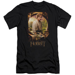 The Hobbit Bilbo Poster Men's Ultra-Soft 30/1 Cotton Slim Short-Sleeve T-Shirt