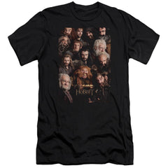 The Hobbit Dwarves Poster Men's Ultra-Soft 30/1 Cotton Slim Short-Sleeve T-Shirt