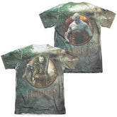 The Hobbit Dwarves Vs Azog (Front/Back) Men's Regular Fit Poly Cotton Short-Sleeve T-Shirt