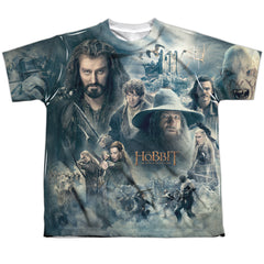 The Hobbit Epic Poster Youth Regular Fit Poly Short-Sleeve T-Shirt