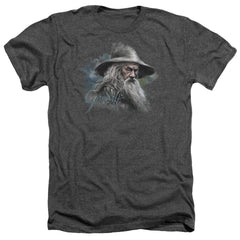The Hobbit Gandalf The Grey Men's 30/1 Heather 60 40 Poly Short-Sleeve T-Shirt