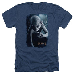 The Hobbit Gollum Poster Men's 30/1 Heather 60 40 Poly Short-Sleeve T-Shirt