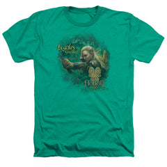 The Hobbit Greenleaf Men's 30/1 Heather 60 40 Poly Short-Sleeve T-Shirt